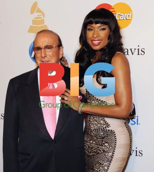 Clive Davis and Jennifer Hudson at Pre-Grammy Gala