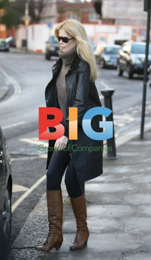 Claudia Schiffer on the school run
