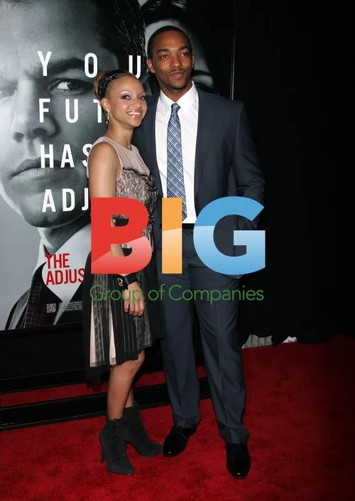 Anthony Mackie and Girlfriend at 'The Adjustment Bureau' Premiere