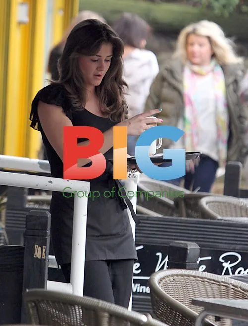 Brooke Vincent waitresses at cafe in Manchester
