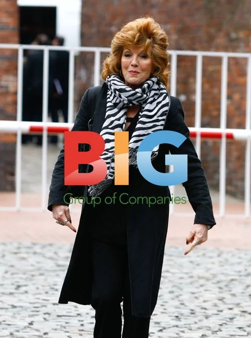 Rula Lenska on Coronation Street Set