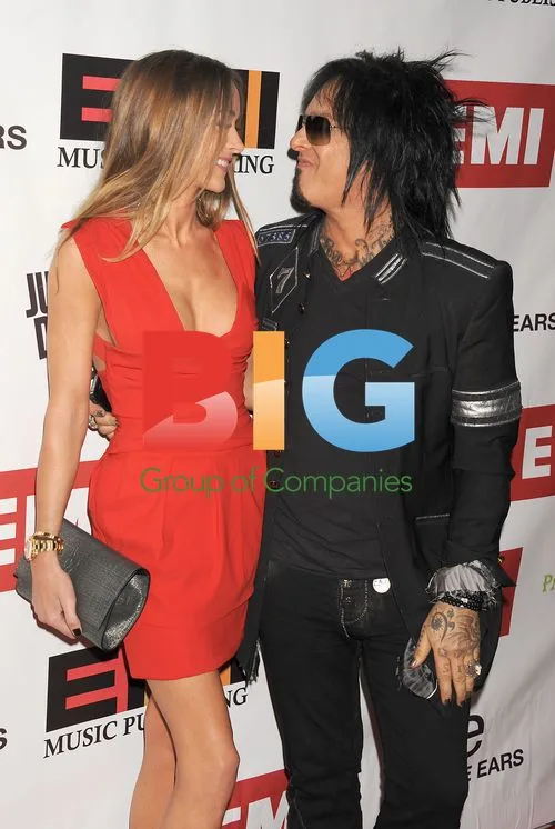 Courtney Bingham and Nikki Sixx at 2011 EMI Grammys After Party