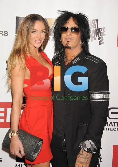 Courtney Bingham and Nikki Sixx at 2011 EMI Grammys After Party
