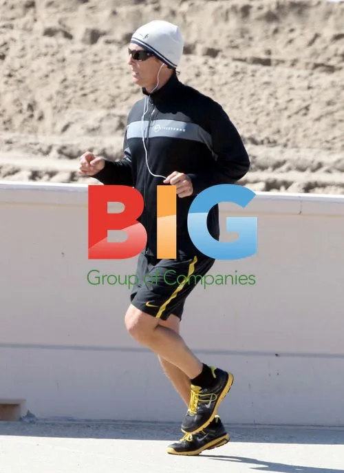 Matthew McConaughey stretches in Malibu