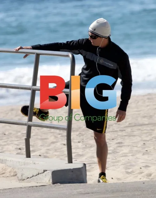 Matthew McConaughey stretching after run