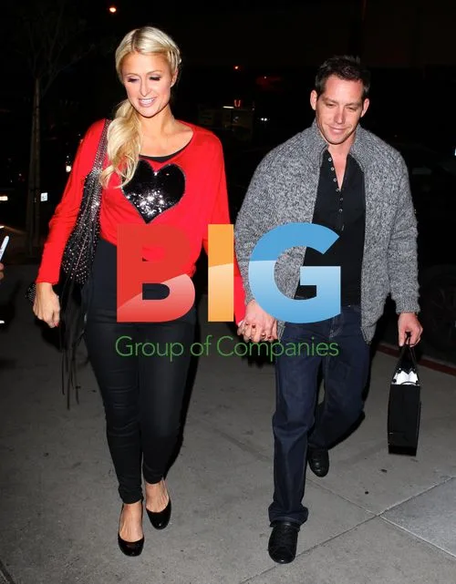 Paris Hilton and Cy Waits Leaving Restaurant