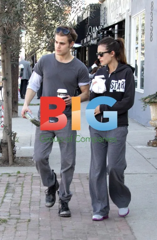 Paul Wesley and Girlfriend Torrey DeVitto Out for Lunch
