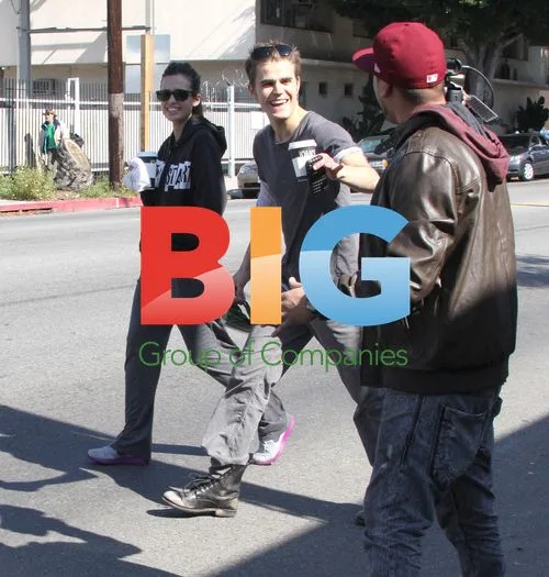 Paul Wesley and Torrey DeVitto Grab Lunch