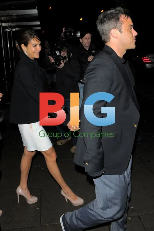 Robbie Williams and Ayda Field at Brit Awards Party