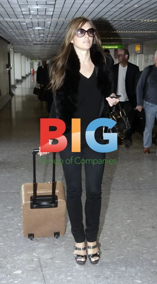Liz Hurley at London Airport