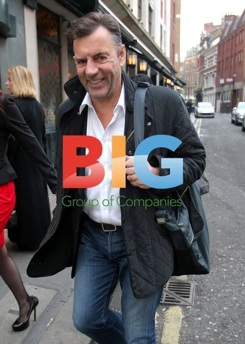 Duncan Bannatyne leaving the Ivy in London
