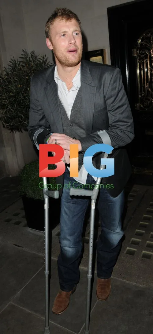 Freddie Flintoff Leaving Scotts Restaurant