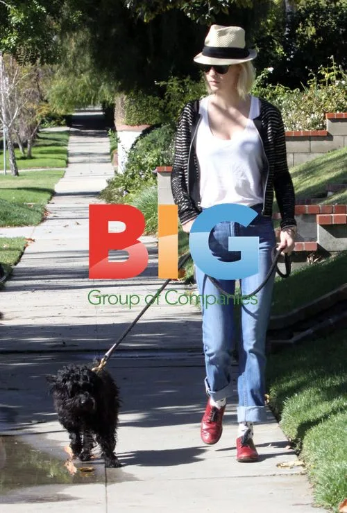 January Jones walks dog in Los Feliz