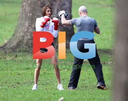 The Apprentice's Liz Locke Exercises in Park