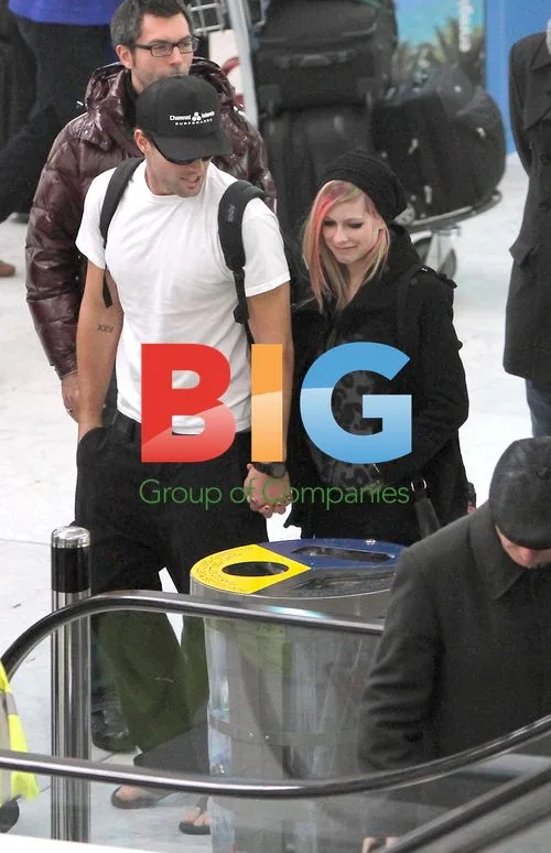 Avril Lavigne and Brody Jenner at Nice Airport