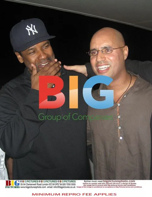 Denzel Washington with Saif al-Islam el-Qaddafi