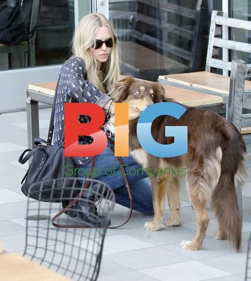 Amanda Seyfrid with Dog at Coffee Shop