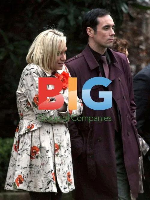 Rita Simons and Steve John Shepherd on Eastenders set
