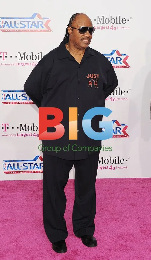 Stevie Wonder at NBA All-Star Game
