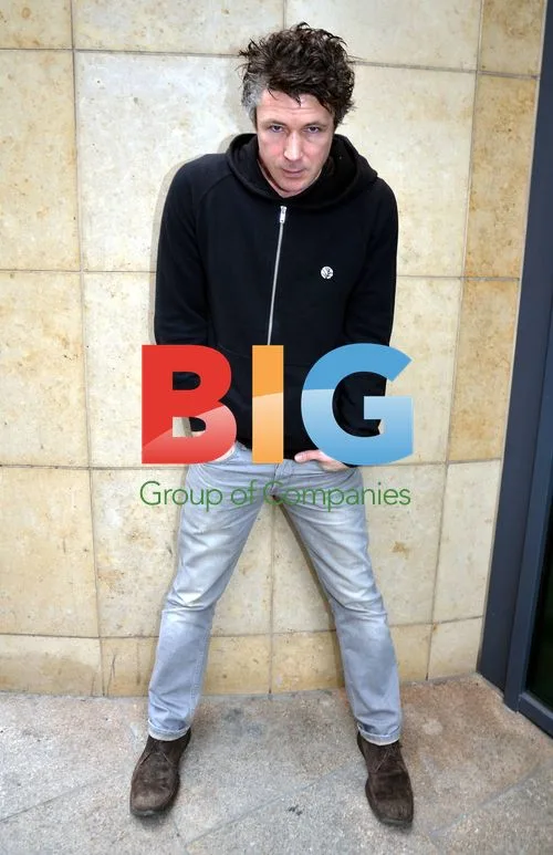 Aidan Gillen Poses Outside Dublin Radio Station