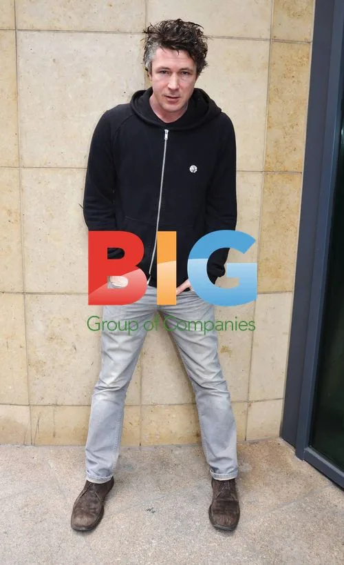 Aidan Gillen Outside Dublin Radio Station