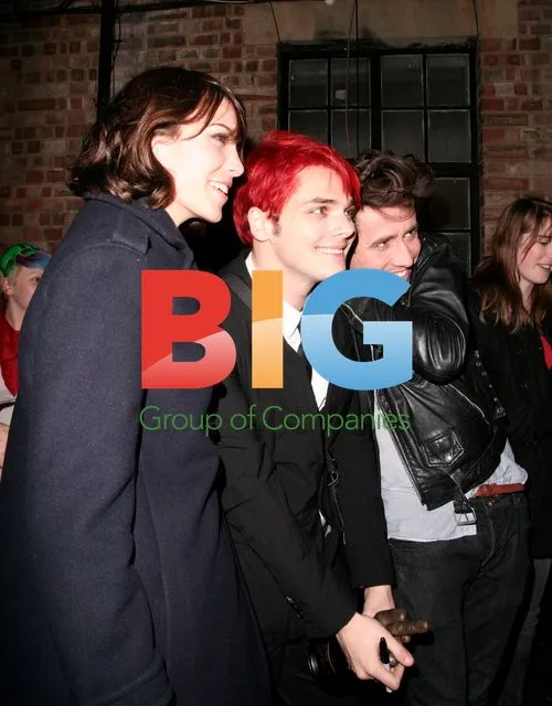 Alexa Chung, Gerard Way and Nick Grimshaw at NME Awards