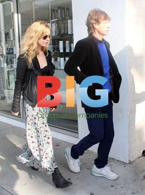 Mick Jagger and Georgia May Out in Beverly Hills