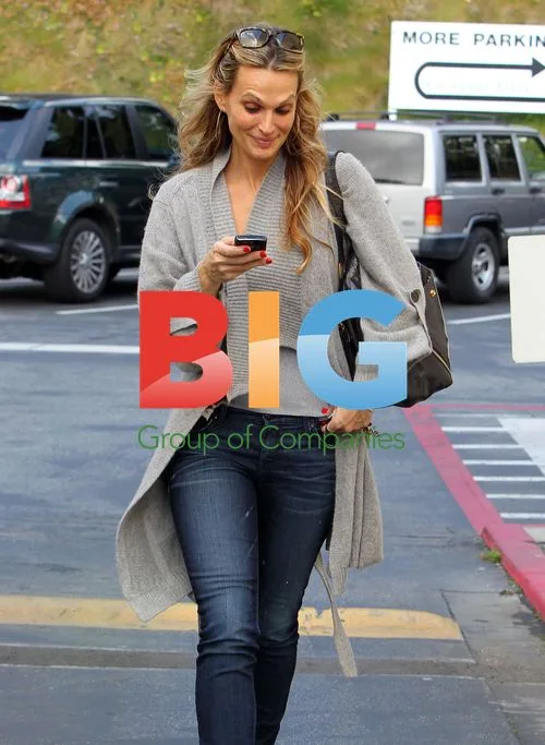 Molly Simms on Phone in Beverly Hills