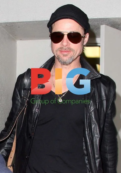 Brad Pitt Arrives at LAX