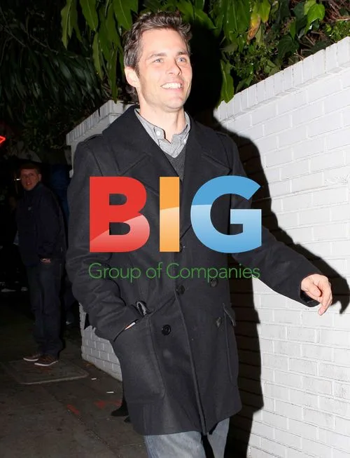 James Marsden and wife leaving party