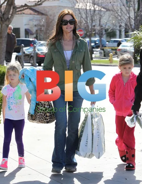 Denise Richards with daughters in Beverly Hills