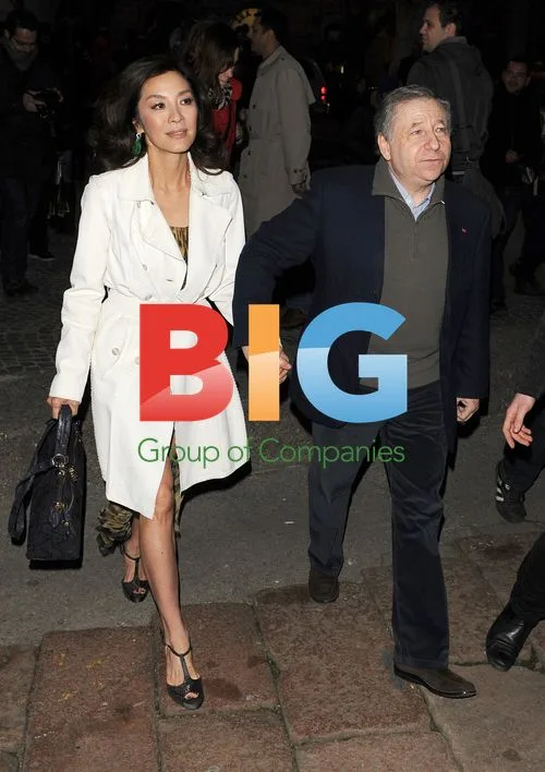 Michelle Yeoh and Jean Todt at Roberto Cavalli Fashion Show