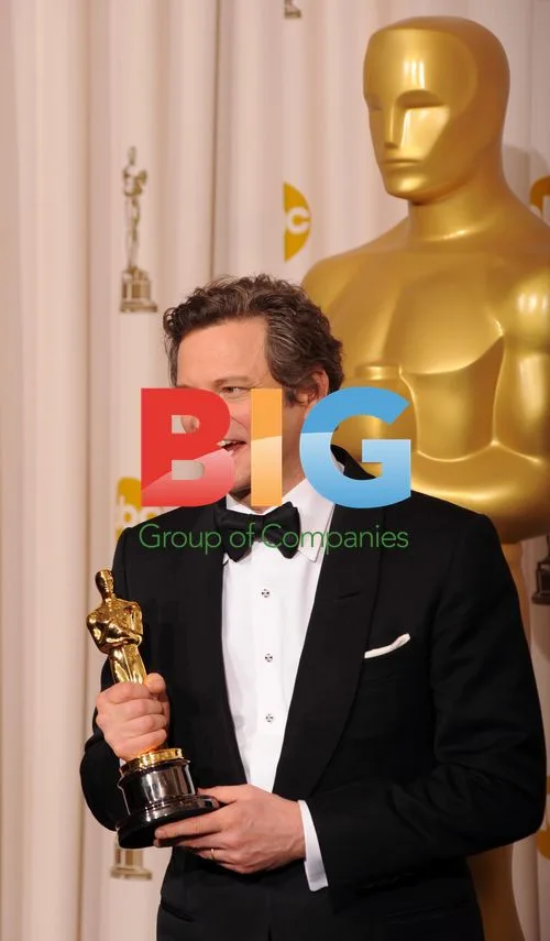 Colin Firth Backstage at Oscars