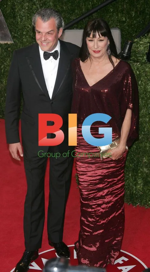 Danny Huston and Angelica Huston at Vanity Fair Oscar Party