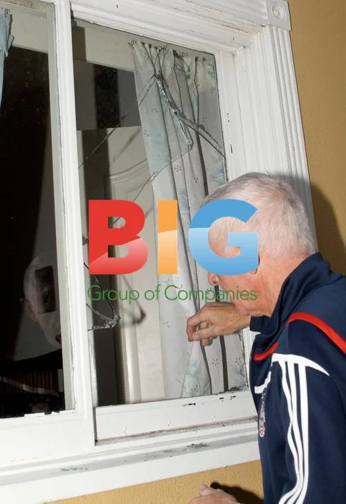 Prince von Anhalt Shows Burglary Damage