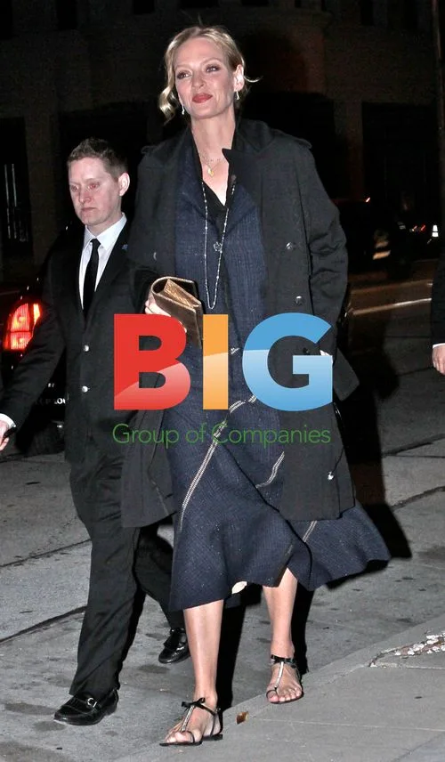 Uma Thurman Leaves Chateau Marmont Party