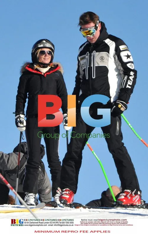 Geri Halliwell and Henry Beckwith Ski in French Alps