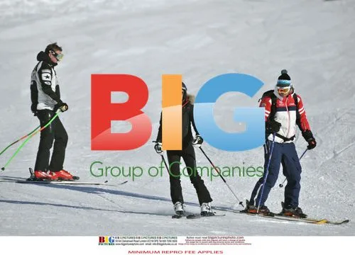 Geri Halliwell and Boyfriend Henry Skiing in the French Alps
