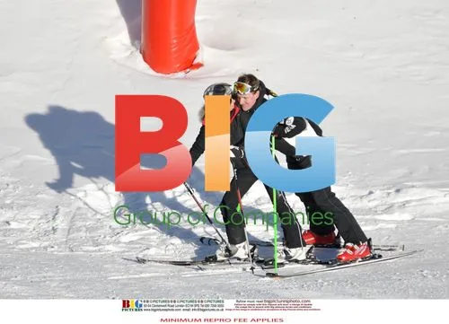 Geri Halliwell and Henry Beckwith Skiing