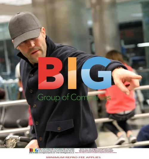 Jason Statham and Rosie Huntington-Whiteley at Airport