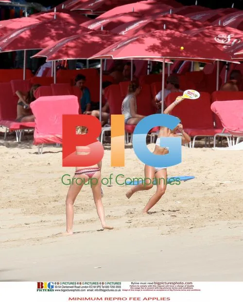 Chloe Green Plays Tennis on Caribbean Beach