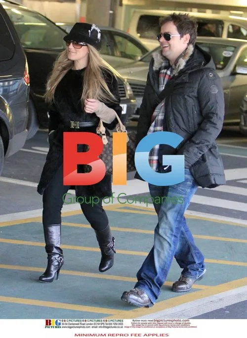 Declan Donnelly and Georgie Thompson Arrive at Heathrow