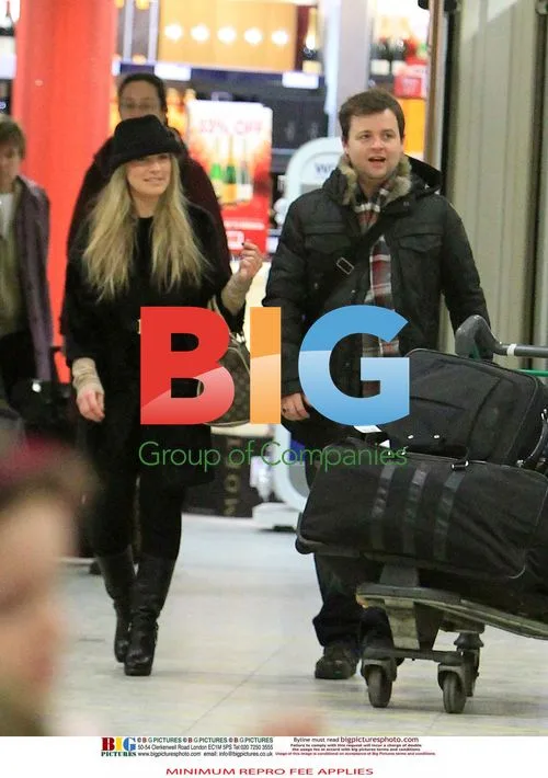 Declan Donnelly and Georgie Thompson at Heathrow