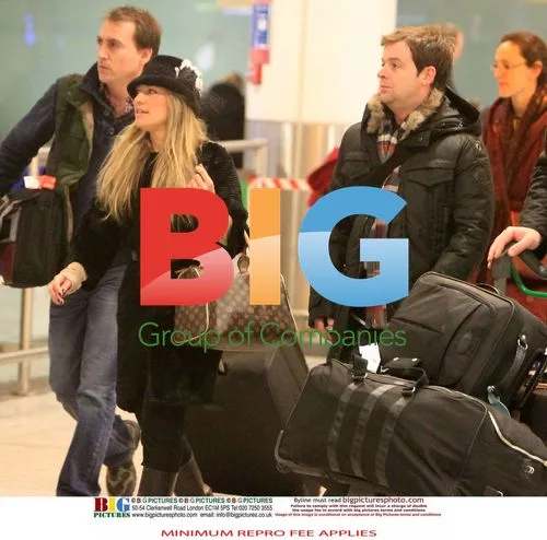 Declan Donnelly and Georgie Thompson at Heathrow