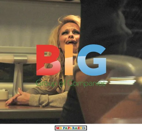 Pamela Anderson Makes Funny Faces on Train