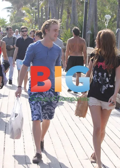 Tom Felton and Jade Olivia in Miami