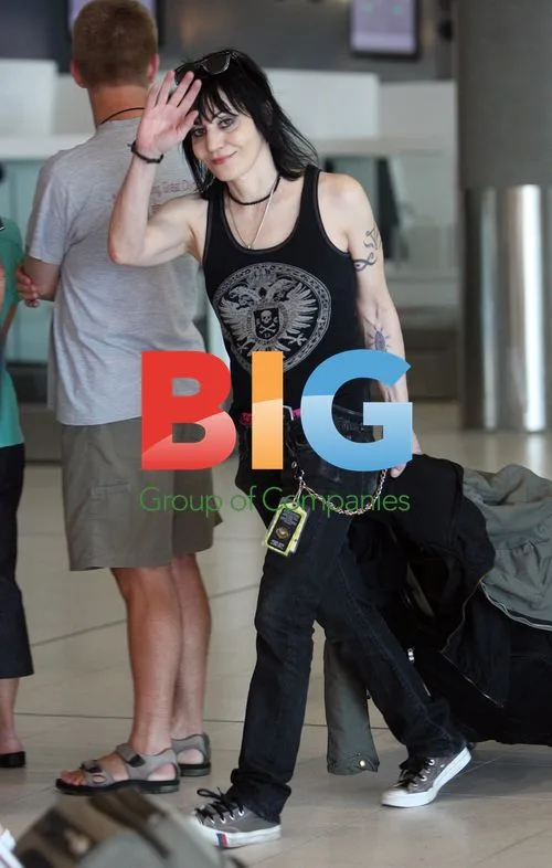 Joan Jett Spotted at Perth Airport