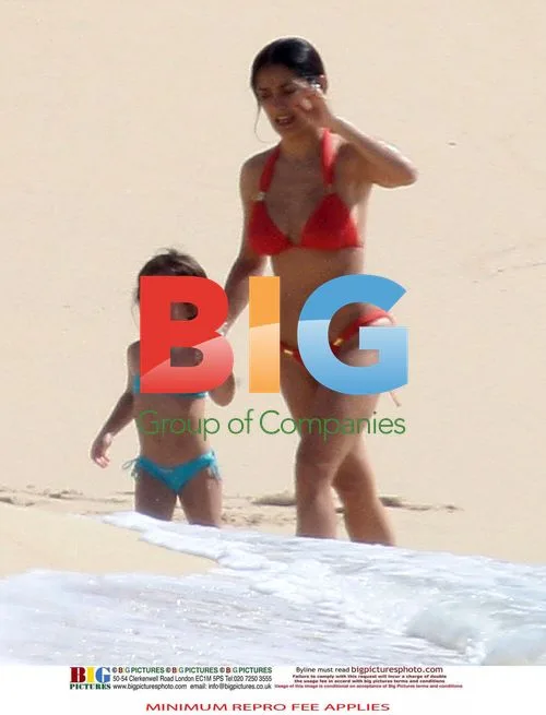 Salma Hayek and Daughter on St Barths Vacation