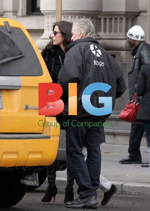 Michael Douglas Looking Frail Hailing Cab