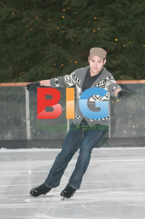 Alex Winters and Sam Attwater Practice Ice Skating